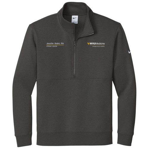 Nike Club Fleece Sleeve Swoosh 1/2-Zip -- Anthracite