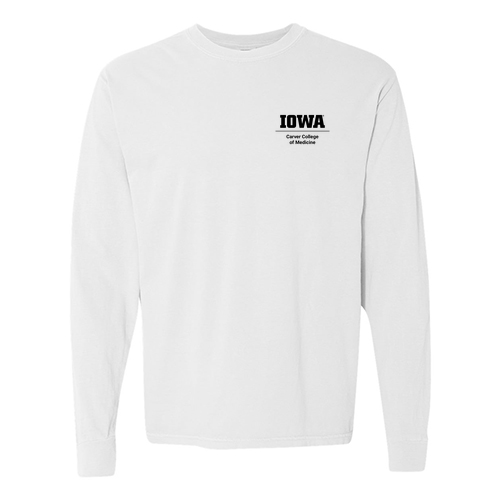 Embroidered Comfort Colors Ringspun Long Sleeve Tee -- White
