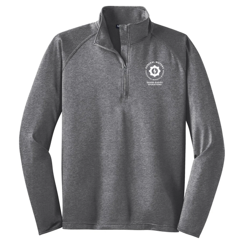 Sport Tek Sport Wick Stretch Half Zip Pullover -- Charcoal Grey Heather