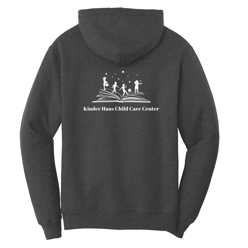 Port and Company Core Fleece Pullover Hooded Sweatshirt  Dark Heather Grey