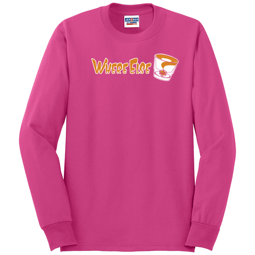 Jerzees Dri-Power Active Adult Longsleeve Tee -- Cyber Pink