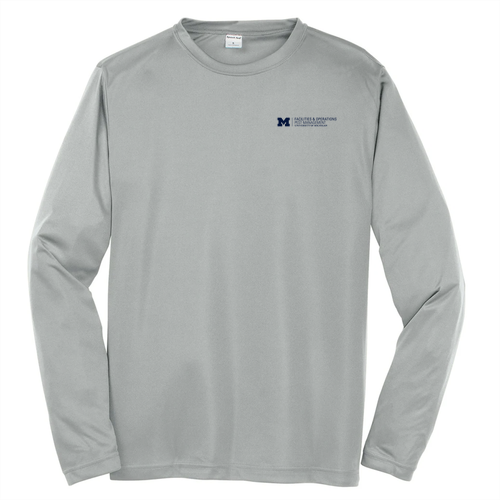 Sport Tek Long Sleeve Wicking Competitor Tee -- Silver, $12