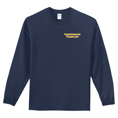 Port and Company100% Cotton Essential Long Sleeve T-Shirt -- Navy