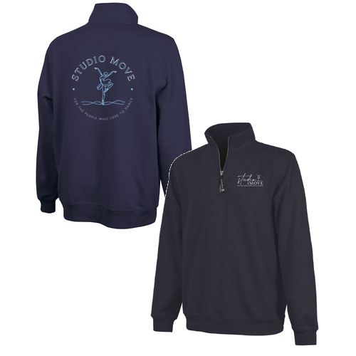Charles River Crosswind Quarter Zip Sweatshirt -- Navy