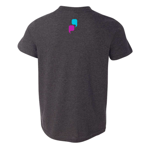 Youth 2 Color Bubbles Tee -- Dark Grey Heather