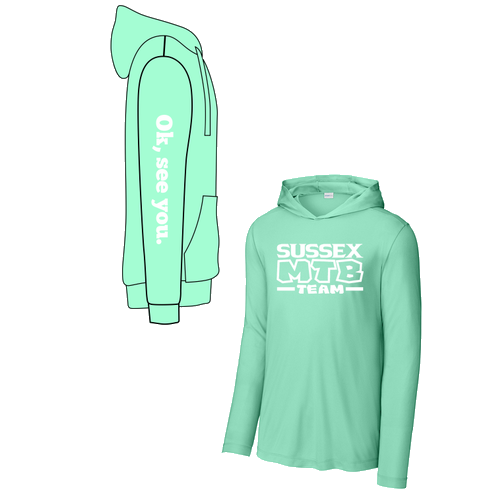 Sport-Tek Posi-UV Pro Long Sleeve Hoodie MTB -- Bright Seafoam
