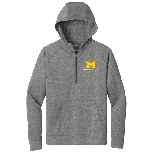 Sport-Tek Sport-Wick Stretch 1/2-Zip Hoodie -- Charcoal Grey Heather