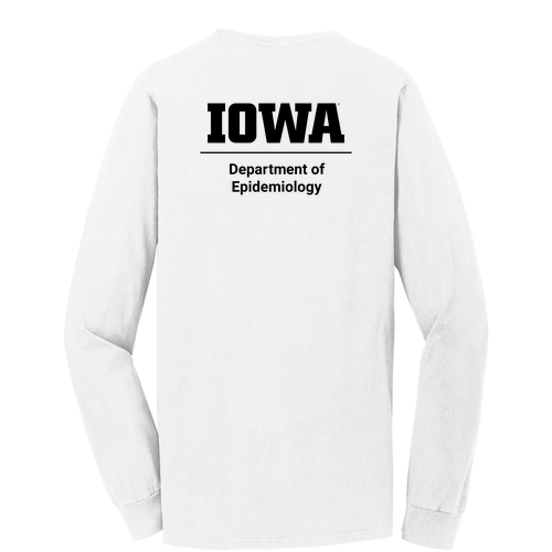 Port & Company Pigment Dyed Long Sleeve Pocket Tee -- White