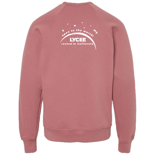 Youth Bella Canvas Sponge Fleece Raglan Sweatshirt -- Mauve