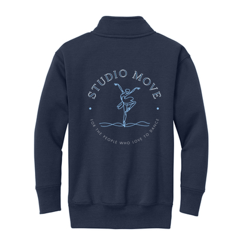 Port & Company Youth Core Fleece 1/4-Zip Pullover Sweatshirt -- Navy