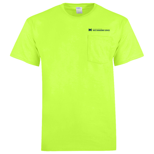 Port and Company Pocket T-Shirt -- Safety Green, $29