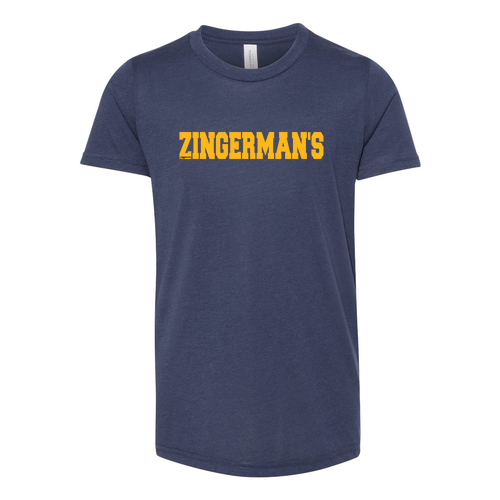 Bella Canvas Youth Triblend Jersey Short Sleeve Tee -- Solid Navy Triblend