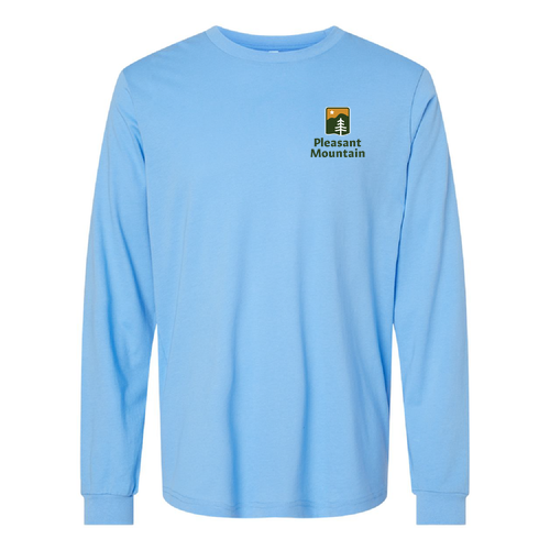 Pleasant Mountain Logo 2 Full color -- Longsleeve Carolina Blue