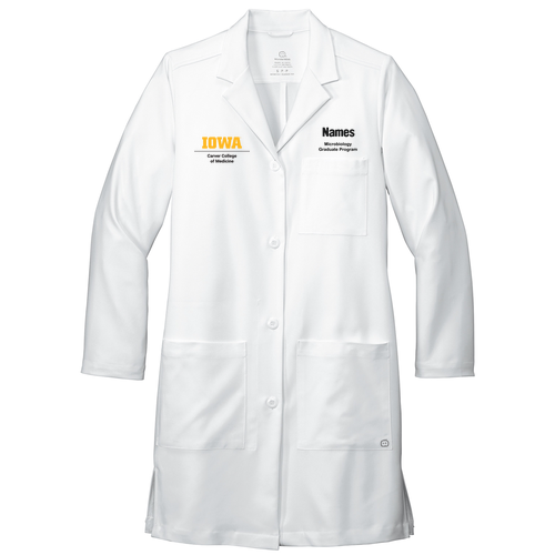 Wonderwink Women's Long Lab Coat -- White