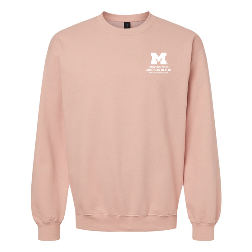 Mens/Unisex Gildan Softstyle Fleece Crew Sweatshirt -- Dusty Rose
