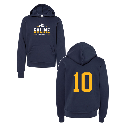 Bella Canvas Youth Sponge Fleece Hooded Sweatshirt -- Navy