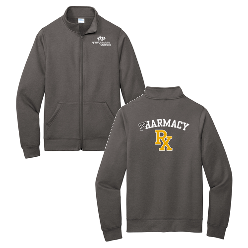 Port and Company Core Fleece Cadet Full-Zip Sweatshirt -- Charcoal