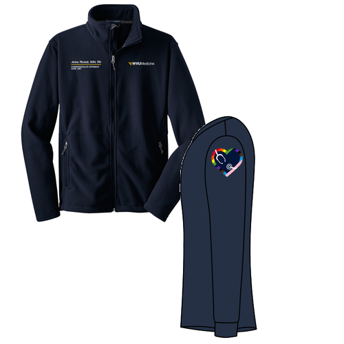 Gender Care Heart Port Authority Value Fleece Jacket -- True Navy