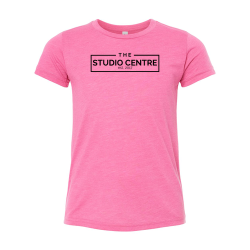 Dance Youth Bella Canvas Triblend Short Sleeve Tee -- Charity Pink