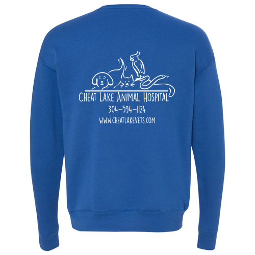 Bella Canvas Unisex Drop Shoulder Fleece Crewneck -- True Royal