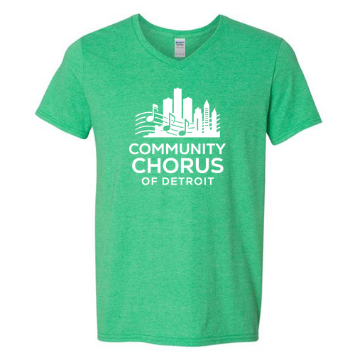V-Neck T-Shirt -- Heather Irish Green