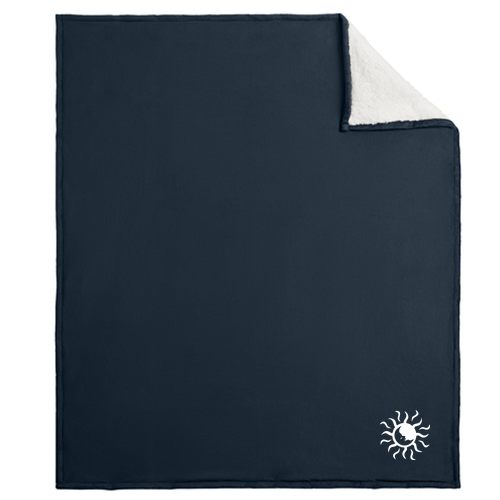 Port Authority Mountain Lodge Blanket Embroidered -- Navy Eclipse