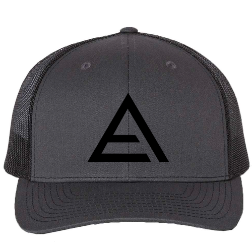 Richardson Snapback Trucker Cap -- Charcoal / Black