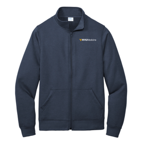 Port and Company Core Fleece Cadet Full-Zip Sweatshirt -- Navy