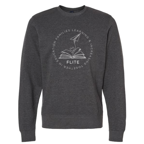 J. America BTB Fleece Crew -- Charcoal Heather