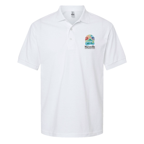 Gildan DryBlend Jersey Polo -- White