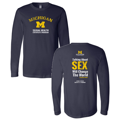 Mens/Unisex Bella Canvas Soft Fitted Jersey Longsleeve Tee -- Navy