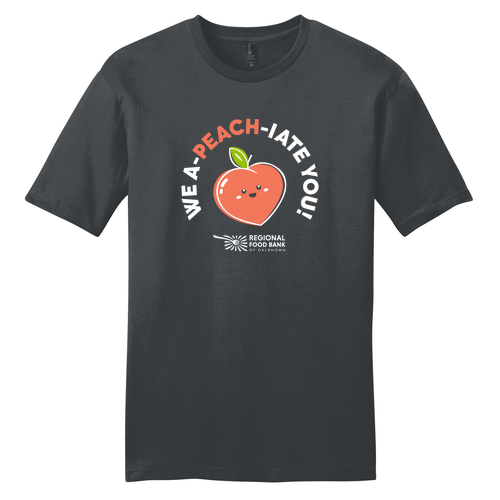 District Threads Very Important Tee --Peach Heathered Charcoal