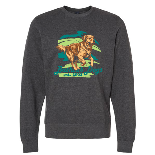 J. America BTB Fleece Crew -- Charcoal Heather