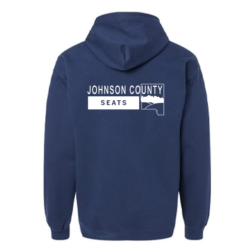 Gildan Midweight Fleece Adult Full Zip Hooded Sweatshirt -- Navy