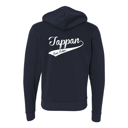 Mens/Unisex Bella Canvas Youth Full-Zip Hooded Sweatshirt -- Navy