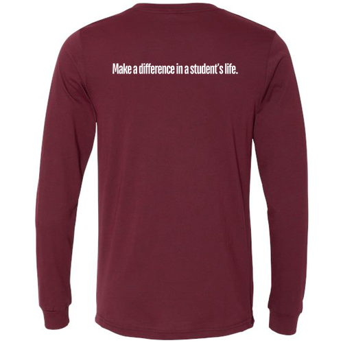 Bella+Canvas Unisex Heather Cvc Long Sleeve Tee- Heathers -- Heather Cardinal