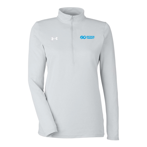 Under Armour Ladies' Team Tech Half-Zip -- Mod Gry / Wh _011