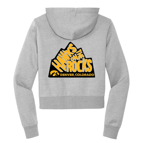 District Women's V.I.T. Fleece Full-Zip Hoodie -- Light Heather Grey