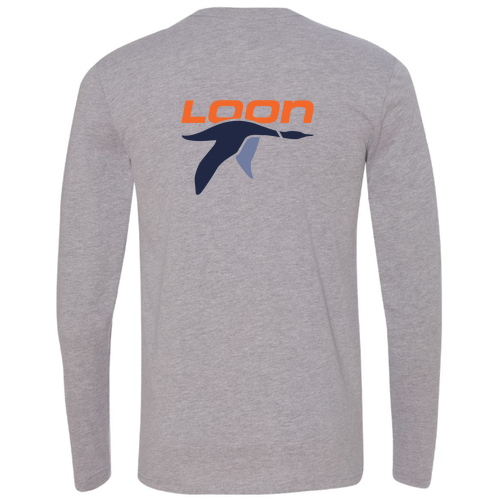 Loon Logo 2 Full color -- Long Sleeve Heather Grey