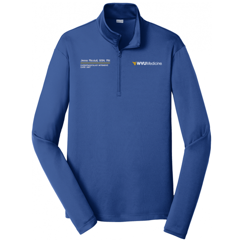 Embroidered Sport-Tek PosiCharge Competitor Quarter Zip Pullover -- True Royal