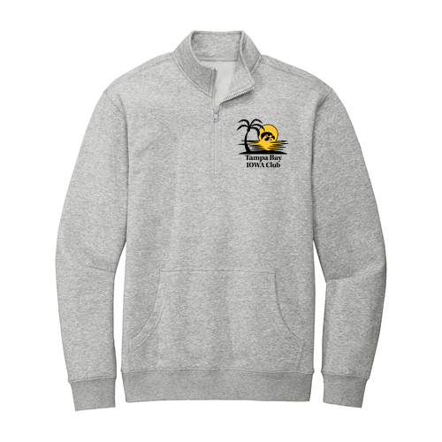 District V.I.T. Fleece 1 / 4-Zip -- Light Heather Grey