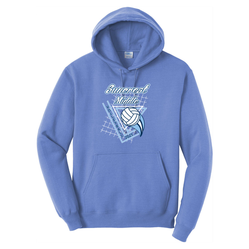 Port and Company Core Fleece Pullover Hooded Sweatshirt -- Carolina Blue