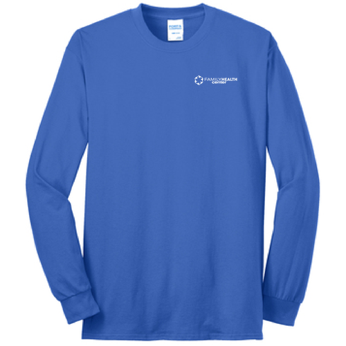 Port and Company Long Sleeve 50/50 T Shirt -- Royal