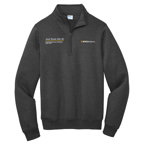 Port and Company Core Fleece Quarter-Zip Pullover Sweatshirt -- Charcoal
