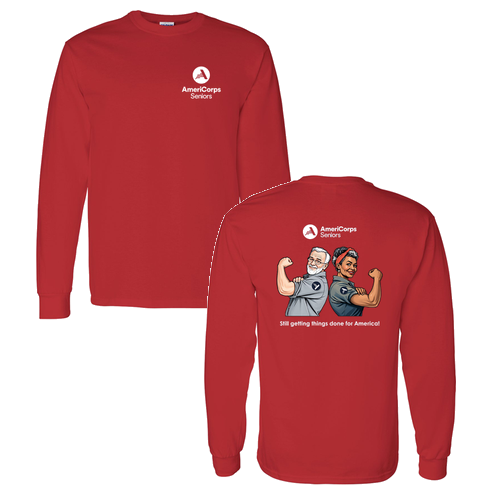 Gildan Heavy Cotton Longsleeve Basic T-Shirt -- Red