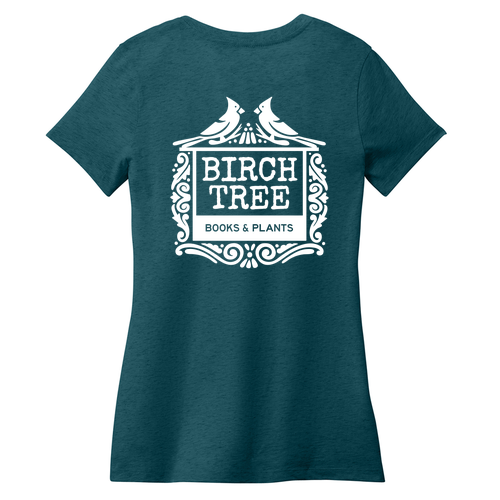 District Made Ladies Perfect Weight V-Neck Tee -- Caribbean Blue Heather