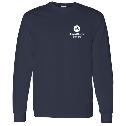 Gildan Heavy Cotton Longsleeve Basic T-Shirt -- Navy
