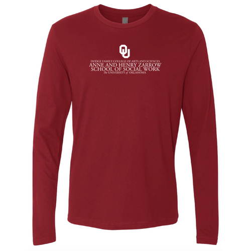 Next Level Apparel Premium Fitted Long Sleeve Crew OU Cardinal