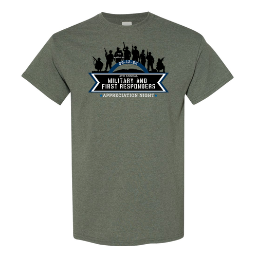 Gildan Heather Military Green Cotton Tee