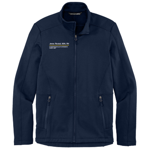 Port Authority Grid Fleece Jacket -- River Blue Navy